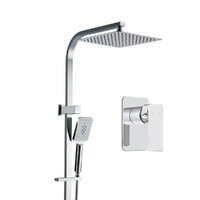 Cefito 10&#39;&#39; Rain Shower Head Set Handheld Square High Pressure Mixer Tap Chrome