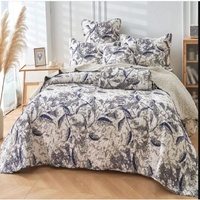 Forest Dreams 100% Cotton Quilted 3 pcs Bedspread Coverlet Set King