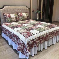 Newport 100% Cotton Quilted 3 pcs Bedspread Coverlet Set Super King