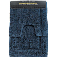 2 Piece 2200 GSM Tufted Blue Mirage Bath Mat Set by Renee Taylor