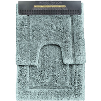 2 Piece 2200 GSM Tufted Gray Mist Bath Mat Set by Renee Taylor