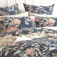 300 TC Waratah Cotton Reversible Midnight European Pillowcase by Renee Taylor