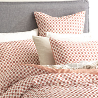 300 TC Chessboard Cotton Reversible Cedar Quilt Cover Sets by Renee Taylor King
