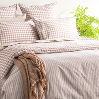 Alison Yarn Dyed Cotton Reversible Clay Quilt Cover Sets by Renee Taylor Double