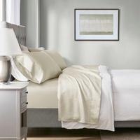 700 TC Tencel Lyocell Fibre &amp; Cotton Ivory Deep Queen Sheet Set by Renee Taylor