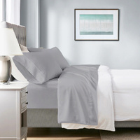 700 TC Tencel Lyocell Fibre &amp; Cotton Dove Deep Queen Sheet Set by Renee Taylor