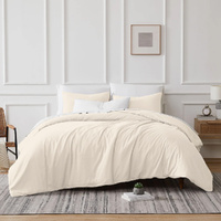 700 TC Tencel Lyocell Fibre &amp; Cotton Ivory Queen Quilt Cover Set by Renee Taylor