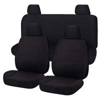 Seat Covers for NISSAN NAVARA D23 SERIES 3 NP300 11/2017 - 11/2020 DUAL CAB FR BLACK ALL TERRAIN
