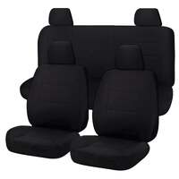 Seat Covers for NISSAN NAVARA D40 01/2006 - 02/2015 DUAL CAB UTILITY FR BLACK ALL TERRAIN