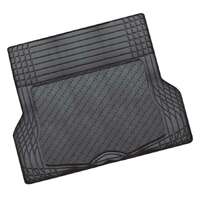 ALUMINIUM LOOK 1-Piece Boot Mat - BLACK [Rubber/Aluminium Look]