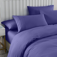 Royal Comfort 2000TC 6 Piece Bamboo Sheet &amp; Quilt Cover Set Cooling Breathable - Double - Royal Blue