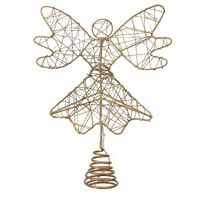 Santa&#39;s Helper Christmas Tree Angel Topper - Elegant Ornament for Festive Trees
