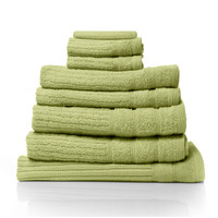 Royal Comfort Eden Egyptian Cotton 600GSM 8 Piece Luxury Bath Towels Set - Spearmint