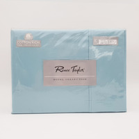 Renee Taylor 1500 Thread Count Pure Soft Cotton Blend Flat &amp; Fitted Sheet Set Mist King