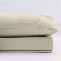 Renee Taylor 1500 Thread Count Pure Soft Cotton Blend Flat &amp; Fitted Sheet Set Ivory King