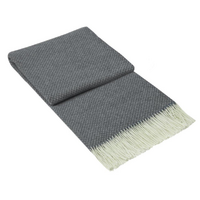 Chiswick Throw - Merino Wool/Cashmere - Grey