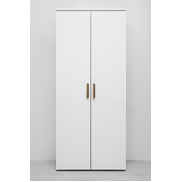 STOCKHOLM UNIVERSAL STORAGE CUPBOARD - SLIM SHAKER PANEL - DECO GOLD HANDLE