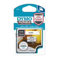 DYMO Dur Black on White 12mm x 5.5m