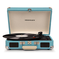 CROSLEY Crosley Cruiser Turquoise - Bluetooth Turntable &amp; Record Storage Crate