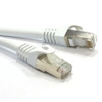 ASTROTEK CAT6A Shielded Cable 10m Grey/White Color 10GbE RJ45 Ethernet Network LAN S/FTP LSZH Cord 26AWG PVC Jacket