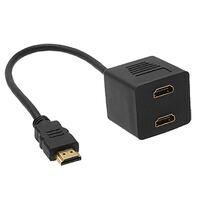 ASTROTEK HDMI Splitter Cable 15cm - v1.4 Male to 2x Female Amplifier Duplicator Full HD 3D