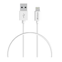 VERBATIM Charge &amp; Sync USB-C Cable 1m - White USB C to USB A