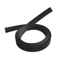 BRATECK Braided Cable Sock 40mm/1.6&#39; Width Material Polyester Dimensions1000x40mm -- Black