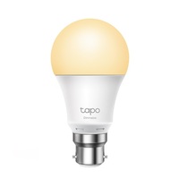 TP-Link Tapo Dimmable Smart Light Bulb L510B Bayonet Fitting Dimmable, No Hub Required, Voice Control, Schedule &amp; Timer 2700K 8.7W 2.4 GHz 802.11b/g/n