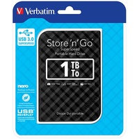 VERBATIM 1TB 2.5\&#39; USB 3.0 Black Store\&#39;n\&#39;Go HDD Grid Design