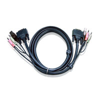 ATEN KVM Cable 3m with DVI-D (Single Link) USB &amp; Audio to DVI-D (Single Link), USB &amp; Audio