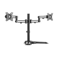 Brateck Dual Monitor Premium Articulating Aluminum Monitor Stand Fit Most 17&quot;-32&quot; Monitors Up to 8kg per screen