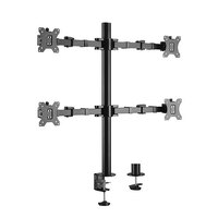 Brateck Quad Monitors Affordable Steel Articulating Monitor Arm Fit Most 17&#39;-32&#39; Monitors Up to 9kg per screen VESA 75x75/100x100
