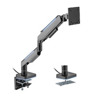 BRATECK Single Heavy-Duty RGB Gaming Monitor Arm Fit Most 17&#39;-49&#39; Monitor VESA 75x75,100x100