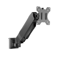 Brateck Slatwall Gas Spring Monitor Arm, Effortless Monitor Height Adjustment with Gas Spring, for 13&#39;-27&#39; Screen, Up to 6.5kg/Screen