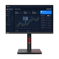 LENOVO ThinkVision T22i-30 21.5&#39; FHD IPS Monitor 1920x1080 16:9 Anti-Glare Height Adjustable Titl Swivel Pivot 4xUSB3.2 Hub VGA DP HDMI Audio 3yr