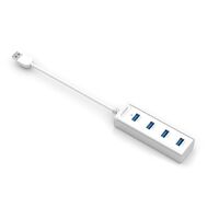 MBEAT STICK&quot; 4-Port USB 3.0 Hub - Aluminium Portable 4 Port Data Transfer Super Speed USB Hub Adapter Ultrabook MacBook SurfaceBook
