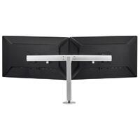 Atdec Black AWMS-R40 Dual display crossbar on 400mm post. Max load: 7kg per arm with HD F-Clamp - Dual display desk mount for up to two 27&quot; monitor
