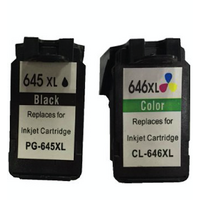 Remanufactured Value Pack 1 x PG645XL Black &amp; 1 x CL646XL Colour *New Chip