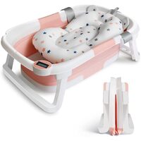 Baby Bath Tub Foldable, Pink White