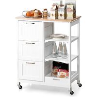 Kitchen Island on Wheels with Storage