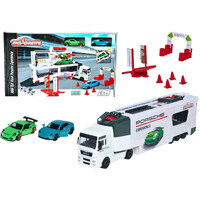MAN TGX Porsche Experience Truck and 2 Cars 911 GT3 Taycan Playset