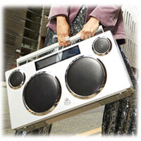 GPO Manhattan Retro Boombox Style Bluetooth Party PA Speaker Portable