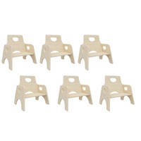 Jooyes Kids Stackable Wooden Toddler Chair H25cm - 6 Pack