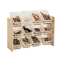 Jooyes Kids 3 Tier Toy Storage Rack Organiser Display Shelf With Bins