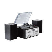 Audio Home Entertainment System (Black) Turntable, CDs, Vinyl, Wireless Streaming &amp; More