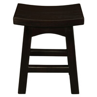 Tokyo Solid Mahogan Timber Footstool (Chocolate)