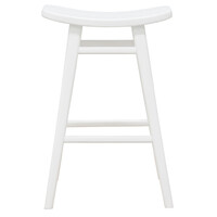 Aria Oval Solid Timber Counter Stool (White)