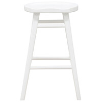 Scandinavian Timber Kitchen Counter Stool (White)