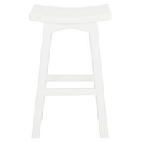 Tokyo Solid Mahogany Timber Barstool (White)