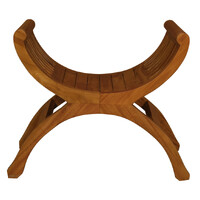 Maeve Solid Mahogany Single Seater Stool (Light Pecan)